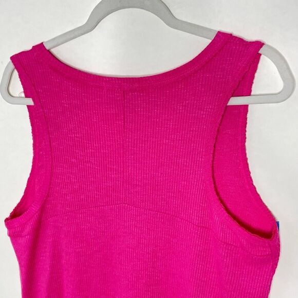 Z Supply Raspberry Ribbed Knit Sleeveless Swing Dress Beach Coverup XL #WW - Picture 6 of 9